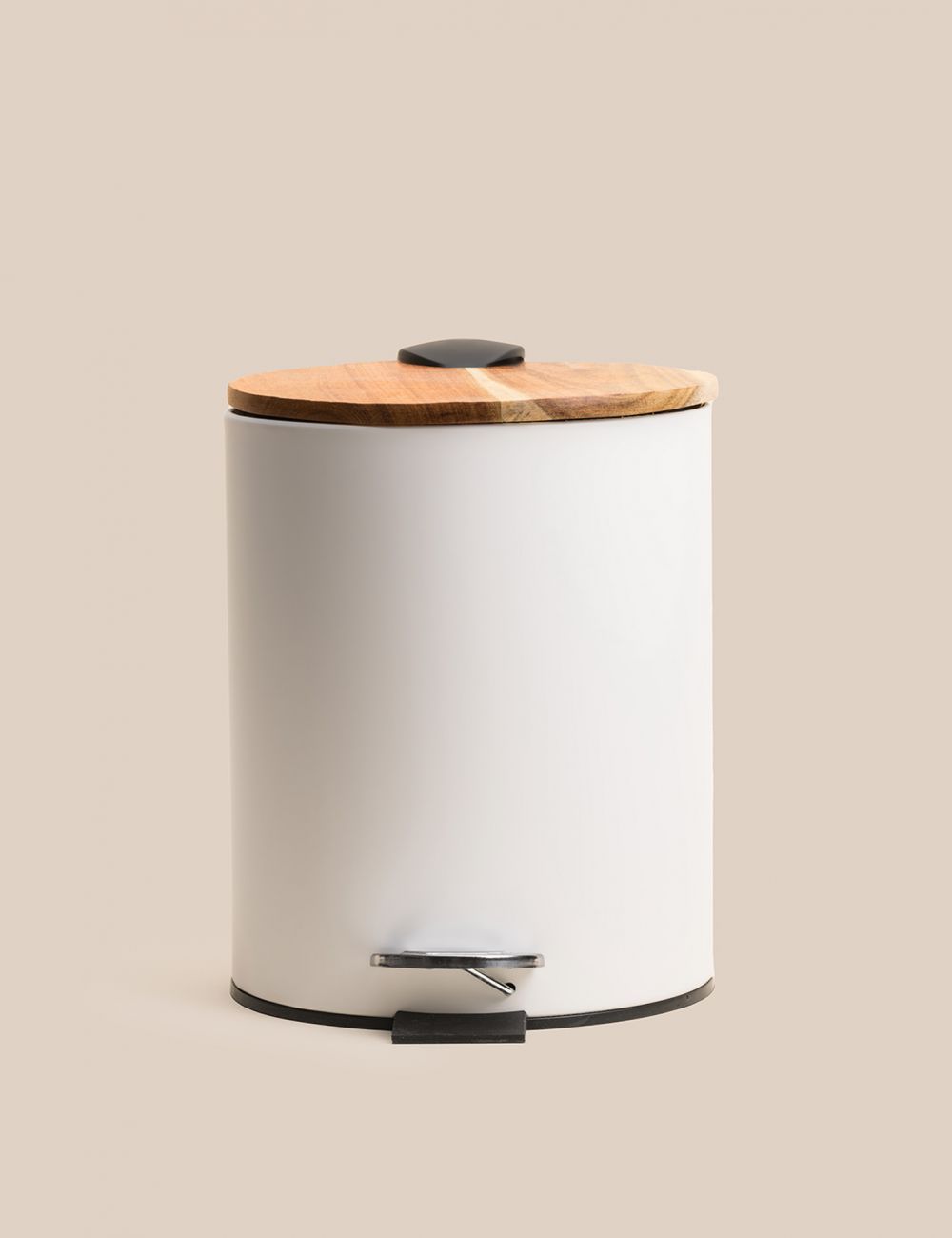 פח אמבטיה 5 ליטר עם מכסה עץ