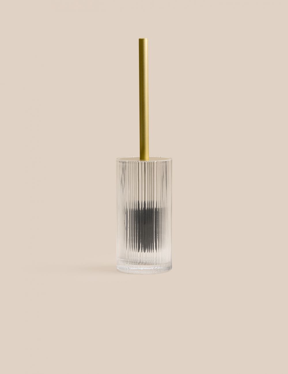 מברשת אסלה זכוכית וזהב עדי