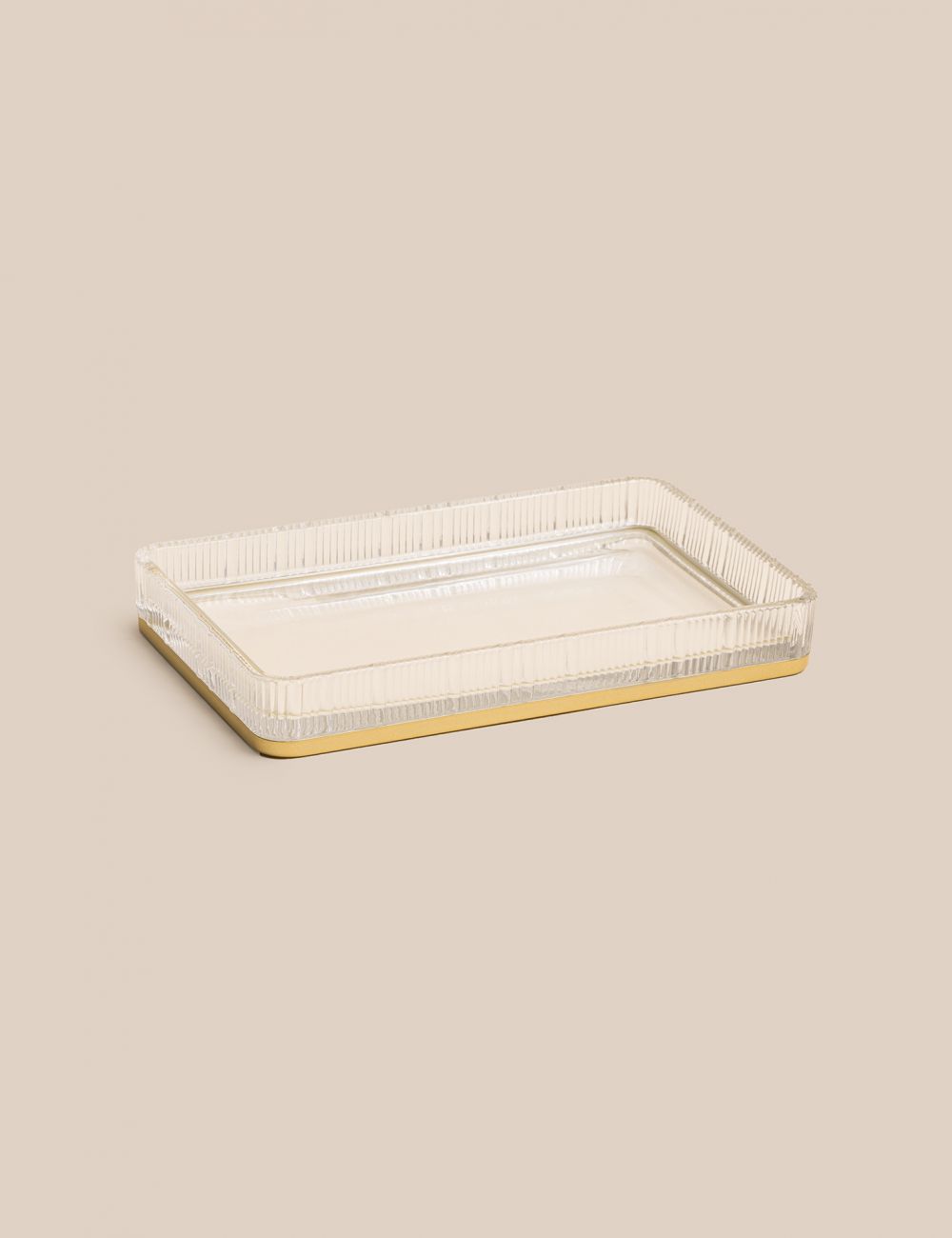 מגש זכוכית וזהב עדי