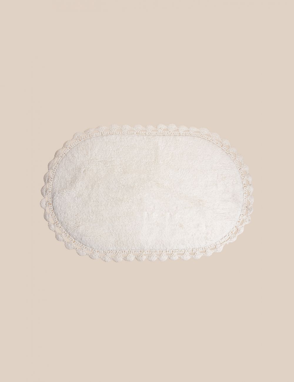 שטיח אמבט אובלי עם מסגרת קרושה