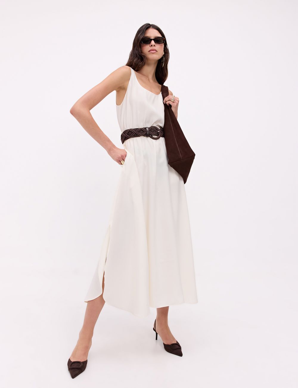 שמלת מקסי עם גומי במותן