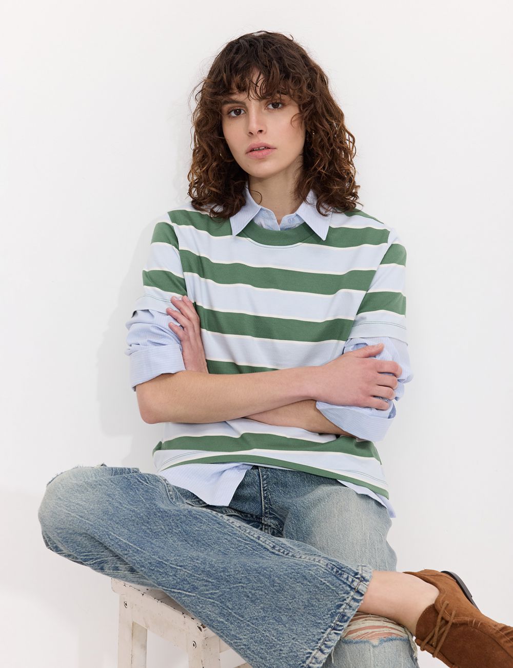 טי שירט כותנה BOXY