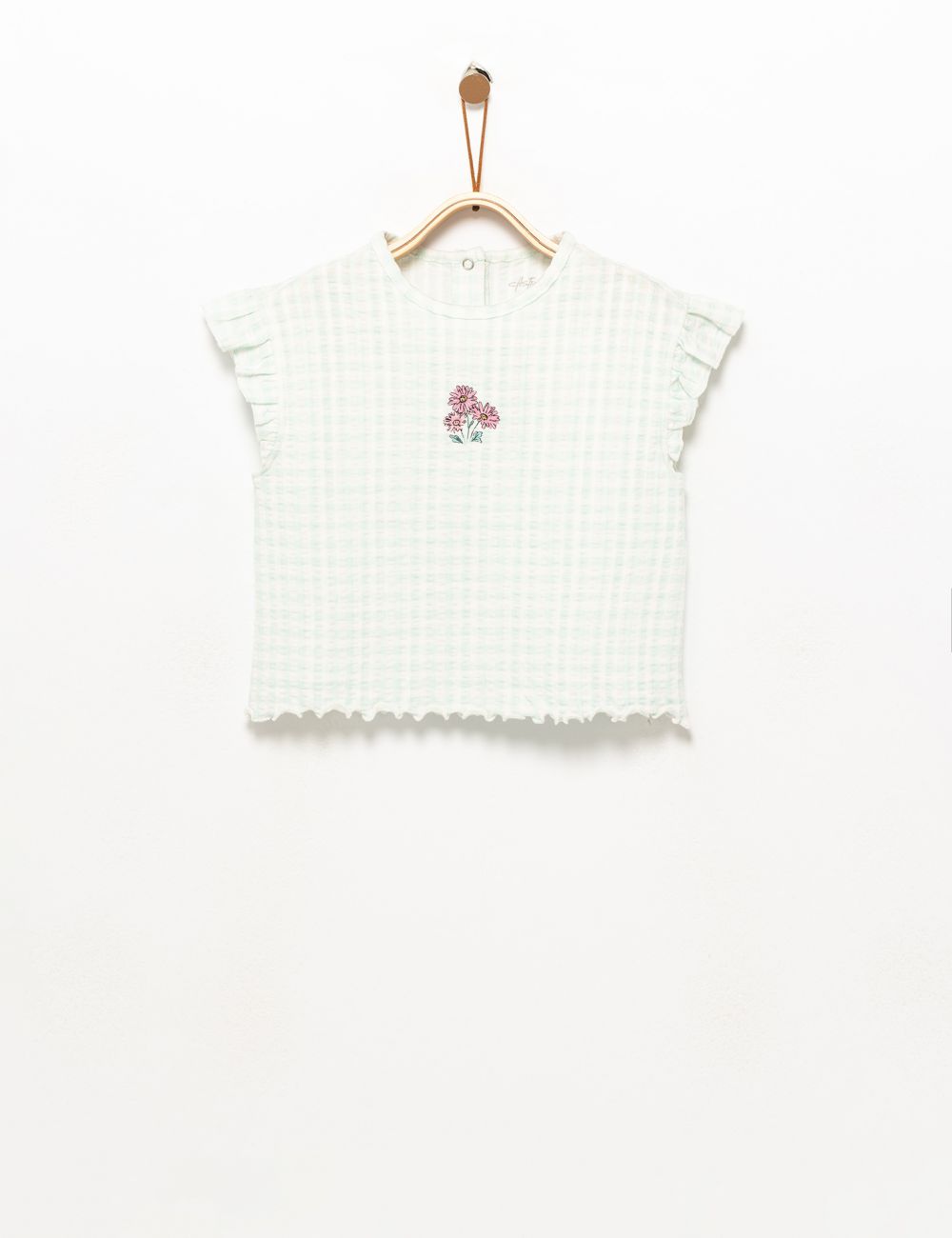 טי-שירט טקסטורה עם הדפס