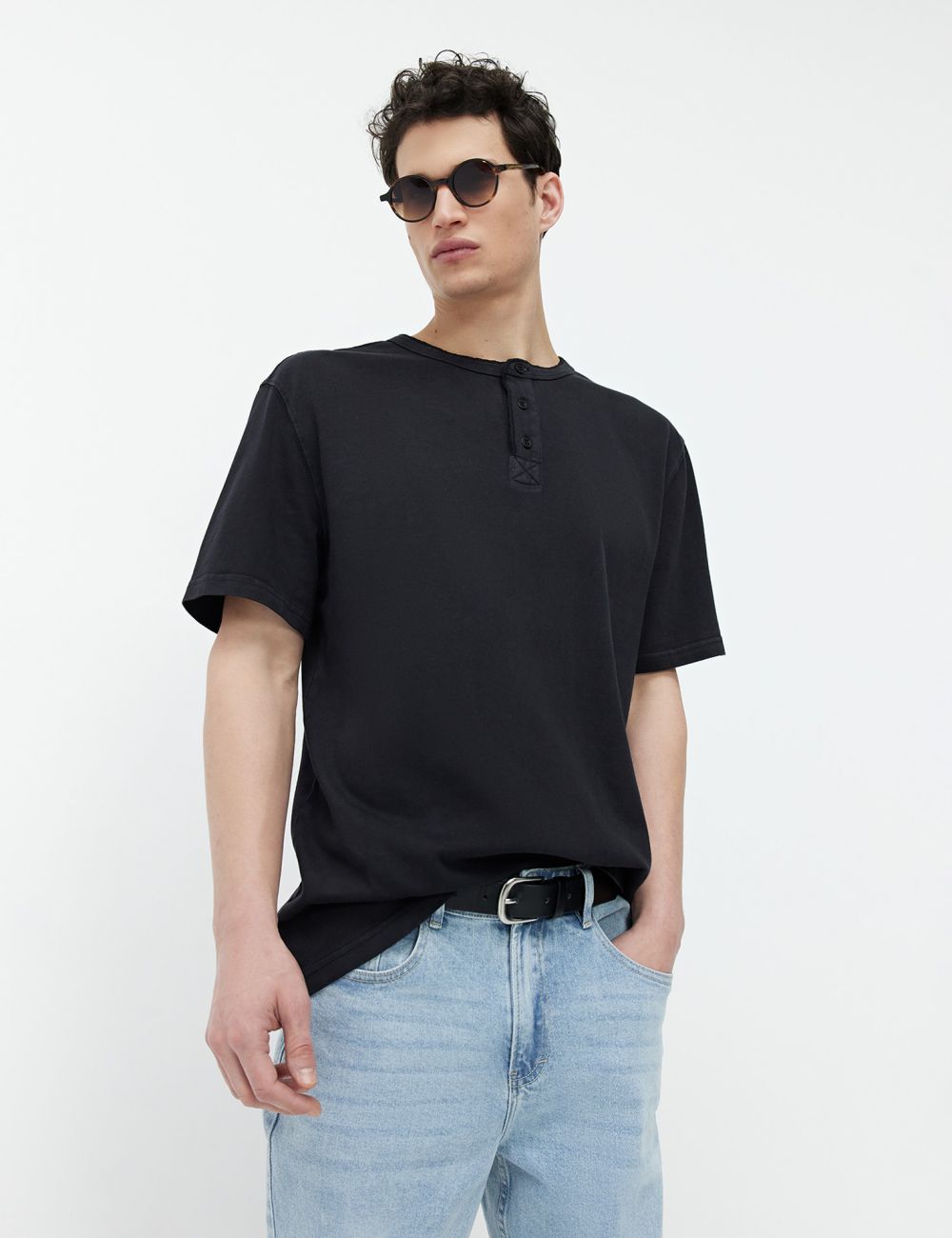 טי-שירט כפתורים BOXY FIT