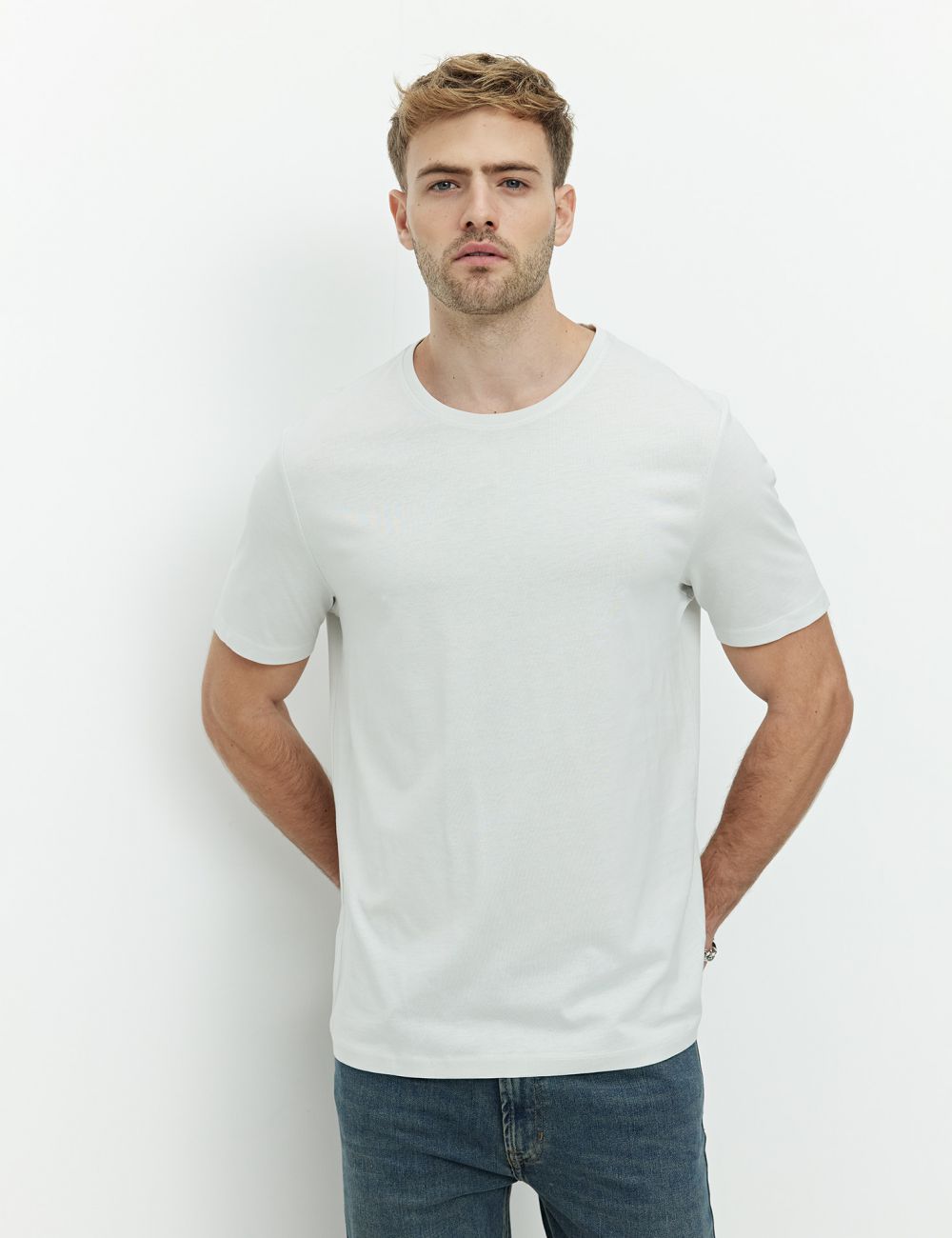 טי שירט פימה צווארון עגול