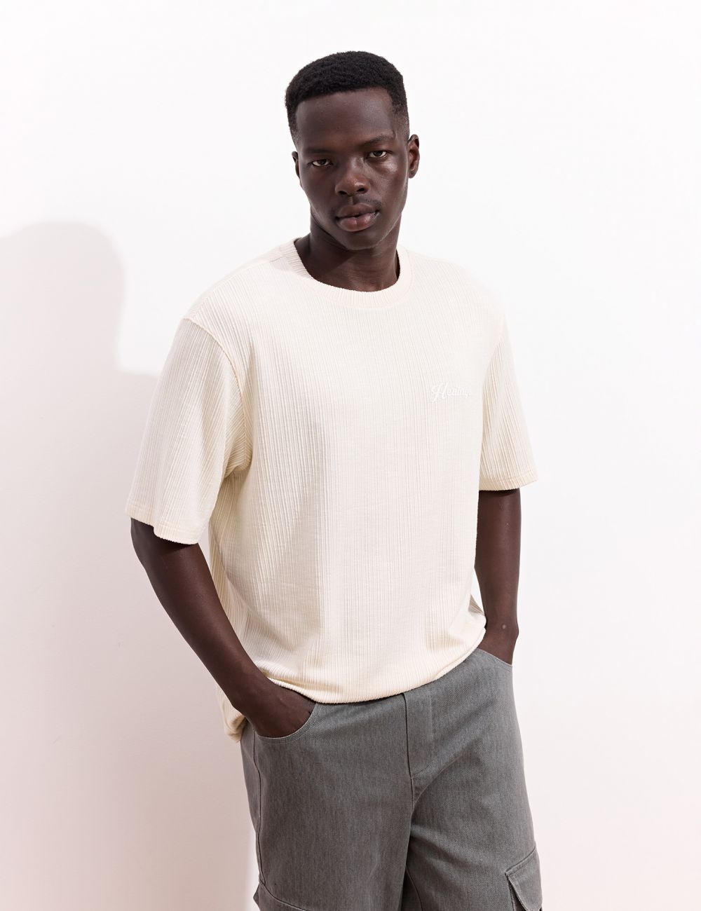 טי-שירט טקסטורה RELAXED FIT