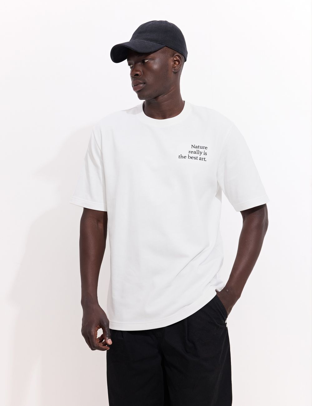 טי-שירט RELAXED FIT מודפסת