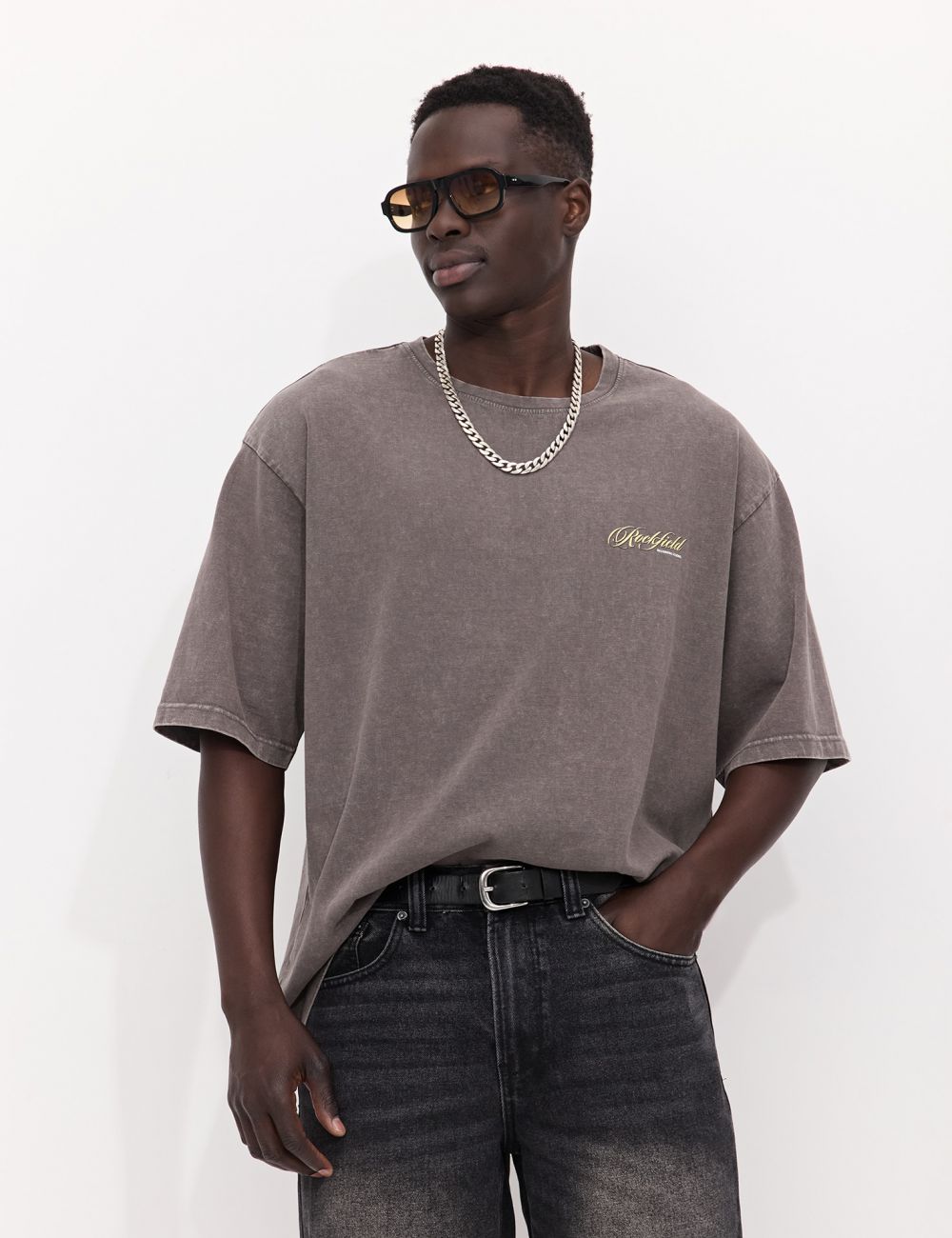 טי שירט אובר סייז שטופה