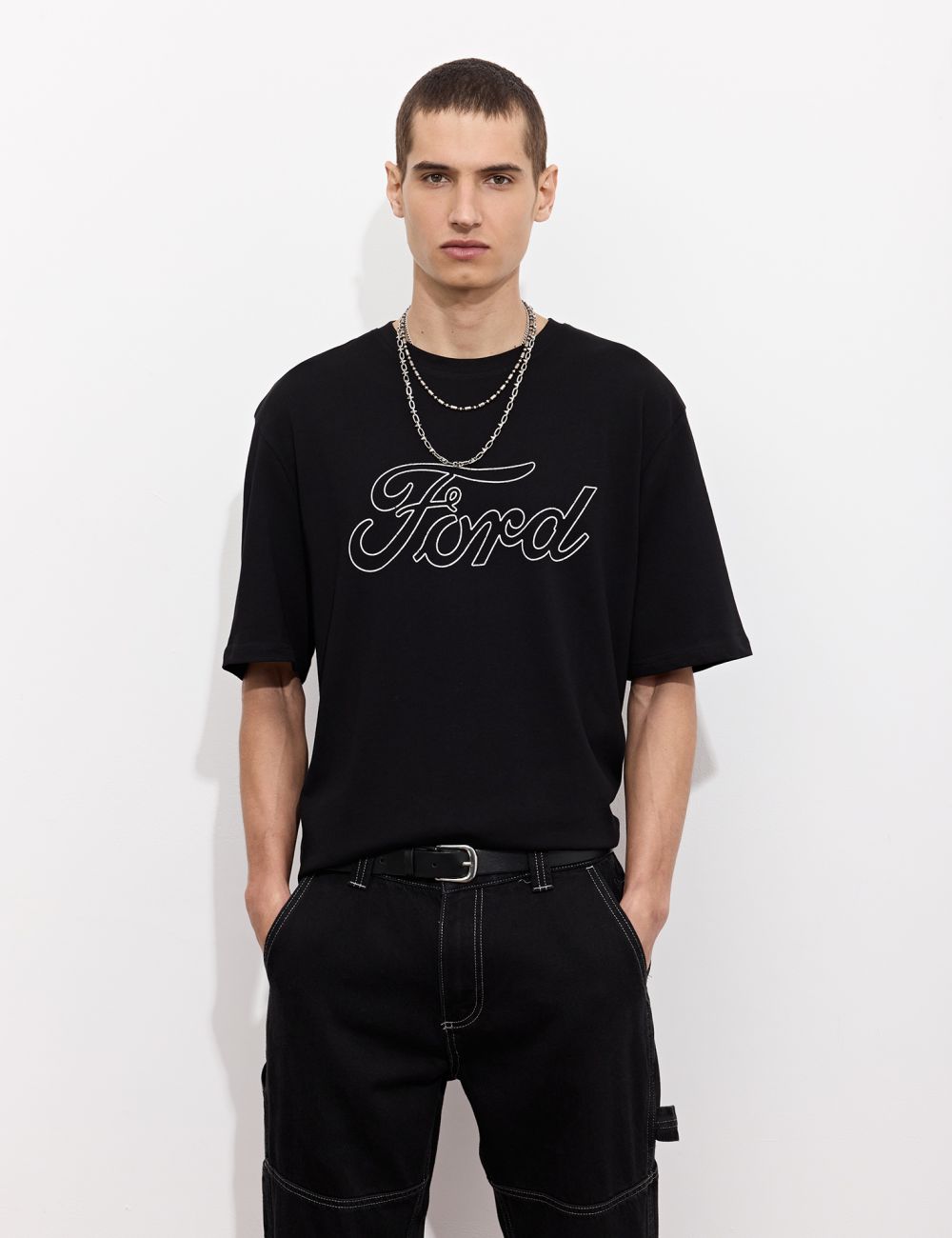 טישרט עם הדפס פורד