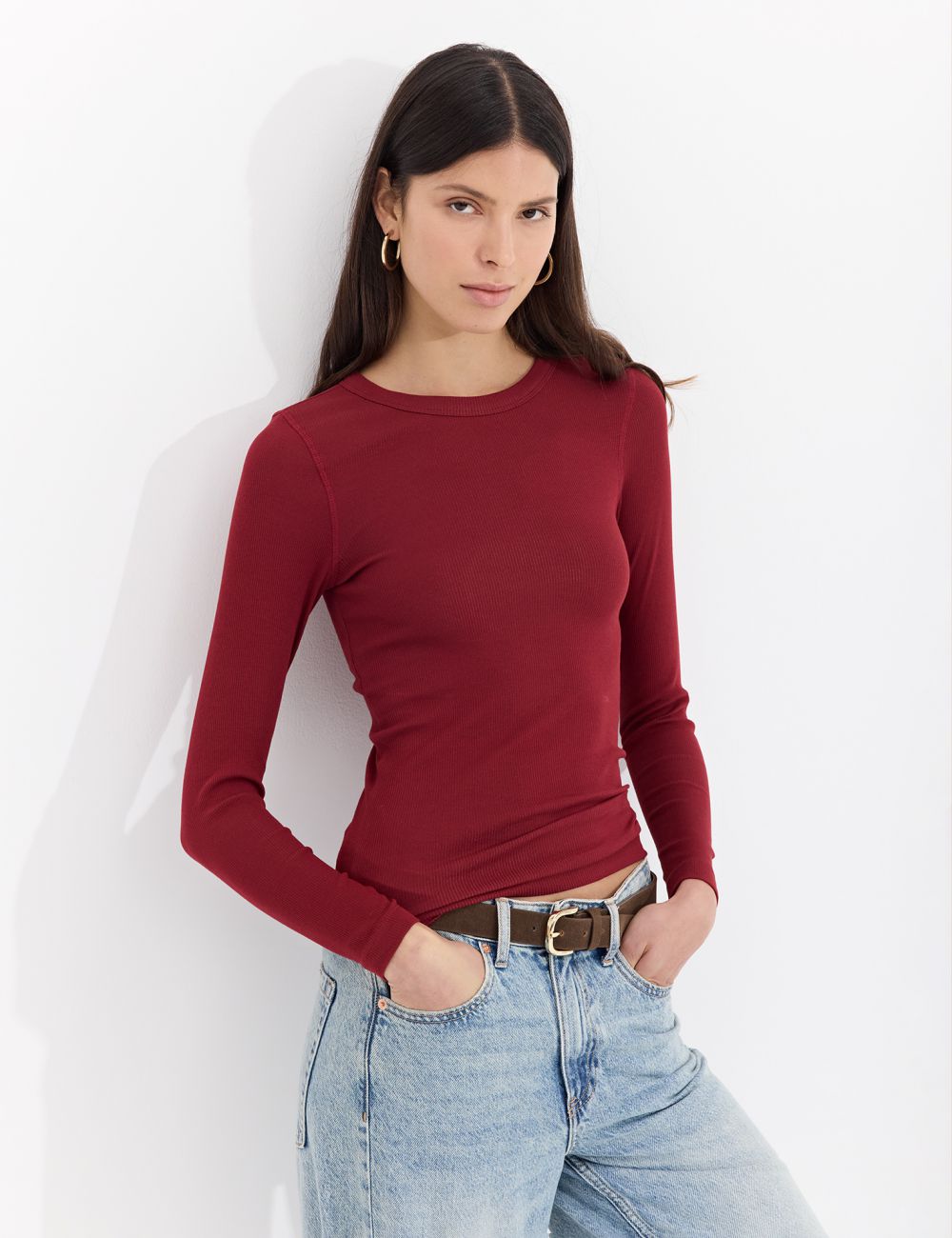 טי שירט ריב בייסיק שרוול ארוך