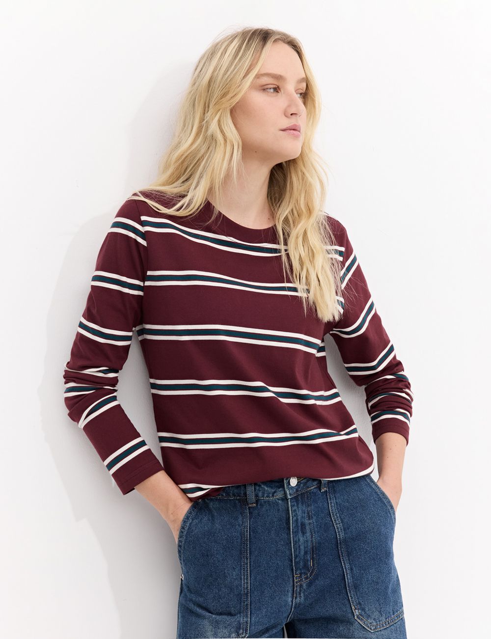 טי שירט פימה בוקסית שרוול ארוך