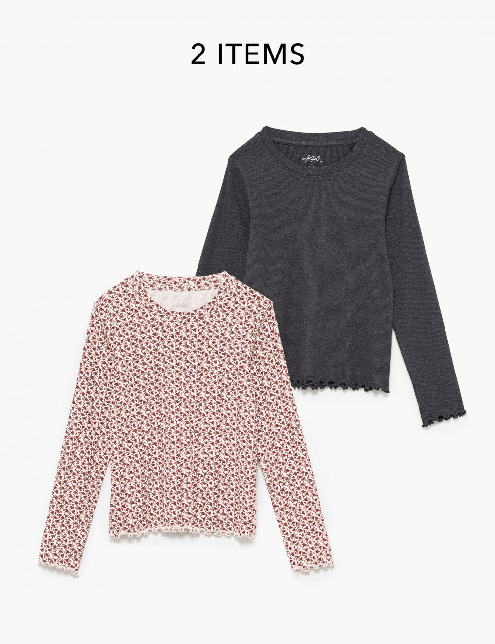 מארז זוג חולצות ריב ארוכות 4Y-12Y