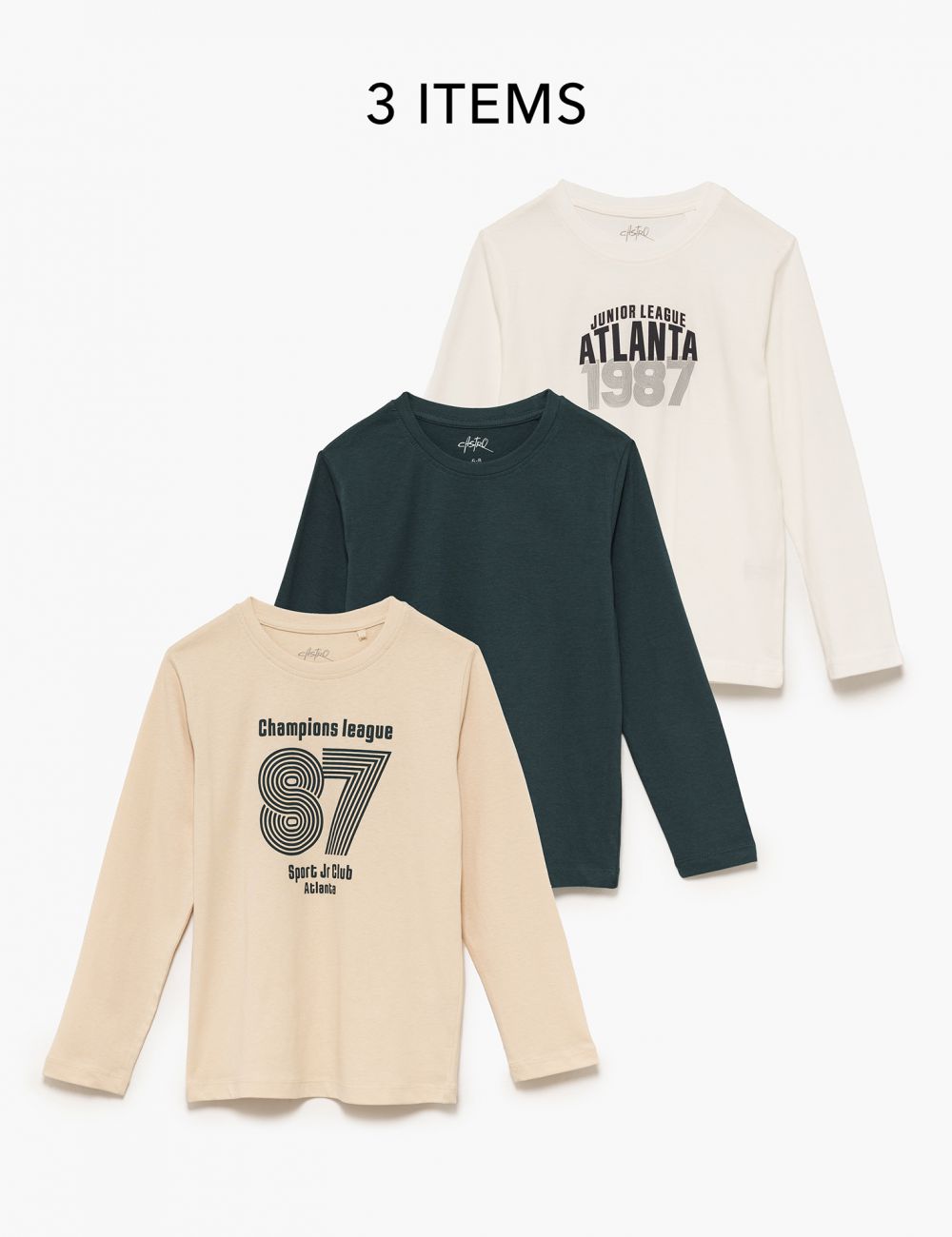 מארז שלישיית חולצות ארוכות 4Y-12Y