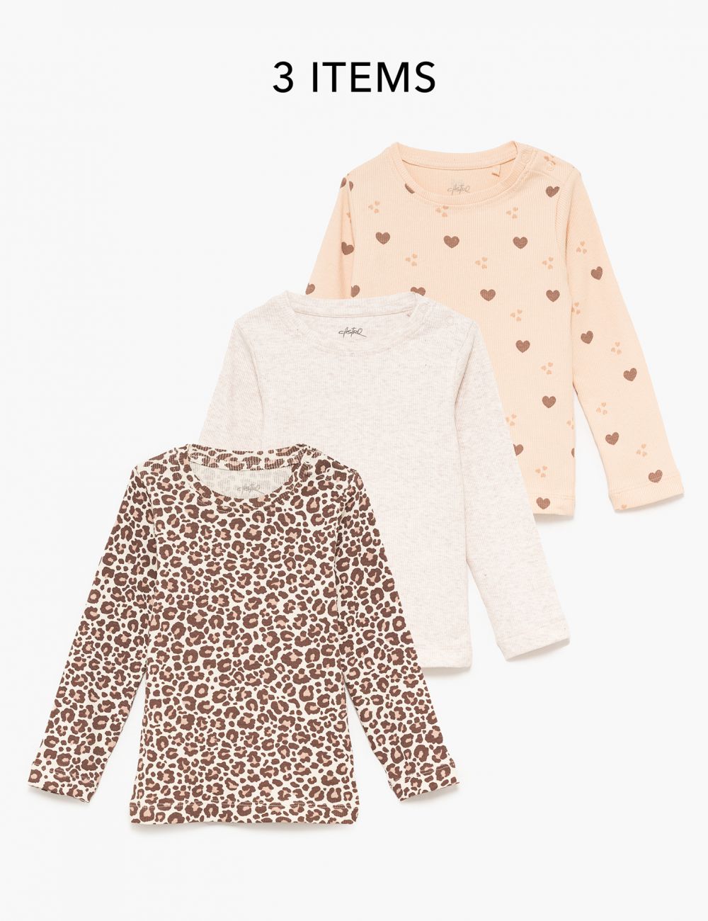 מארז שלישיית חולצות ריב ארוכות 6M-4Y