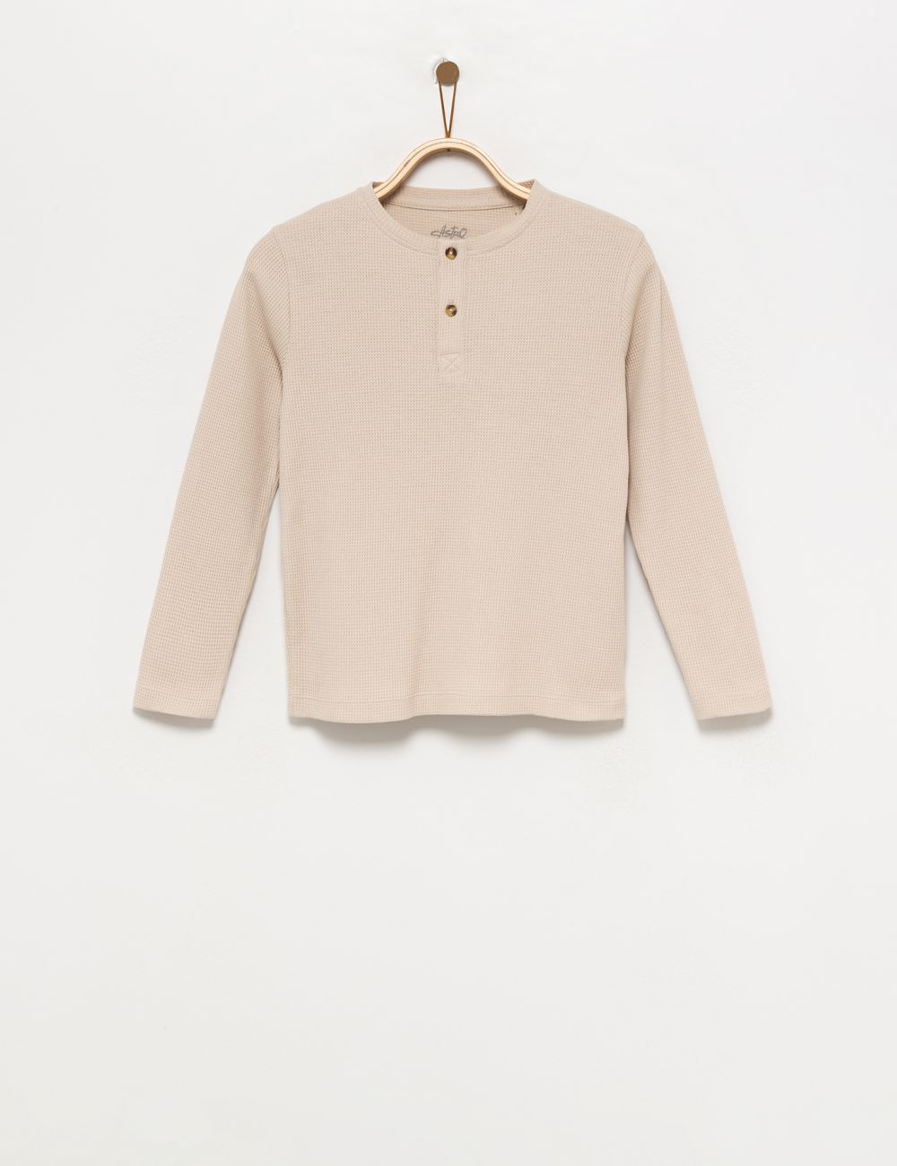 טי-שירט וופל ארוכה