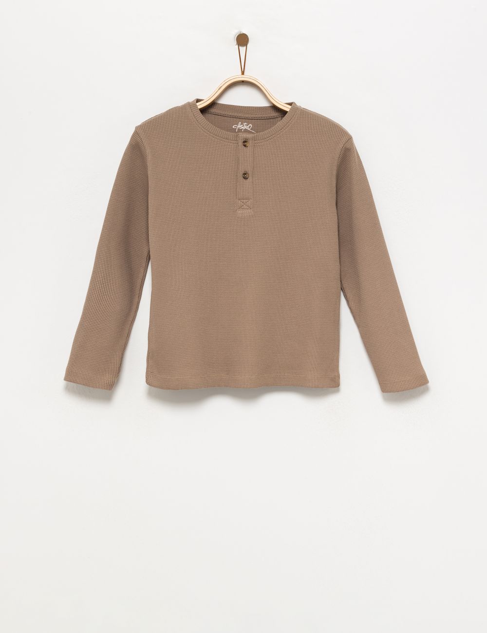 טי-שירט וופל ארוכה