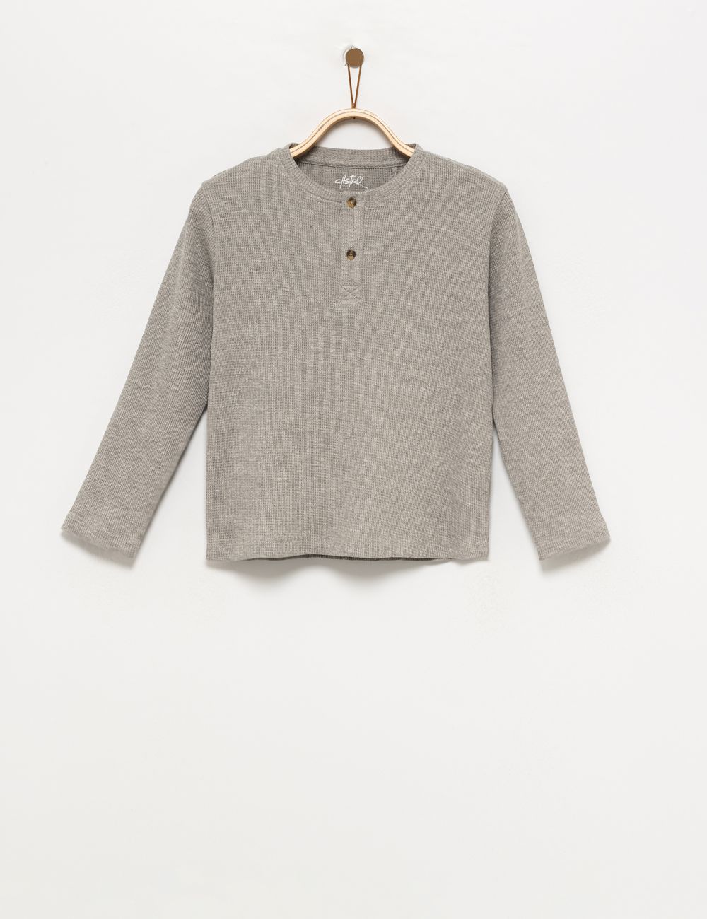 טי-שירט וופל ארוכה