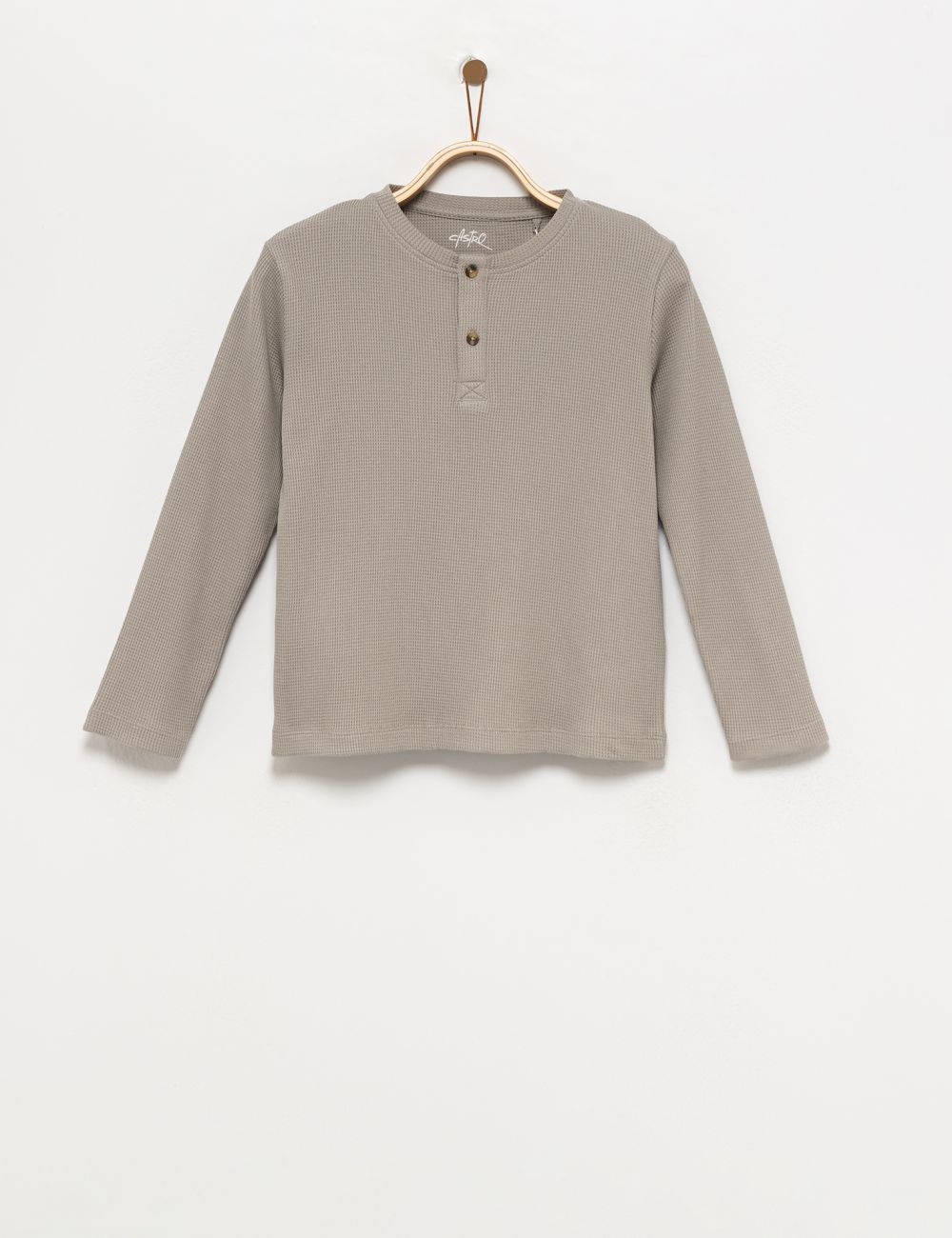 טי-שירט וופל ארוכה