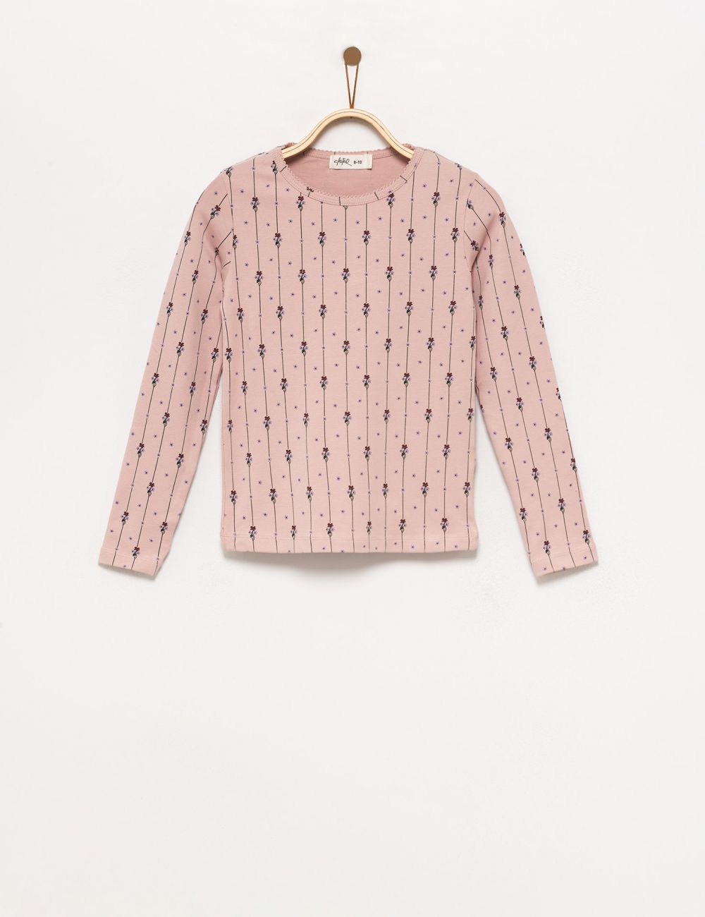 טי-שירט פרחונית ארוכה