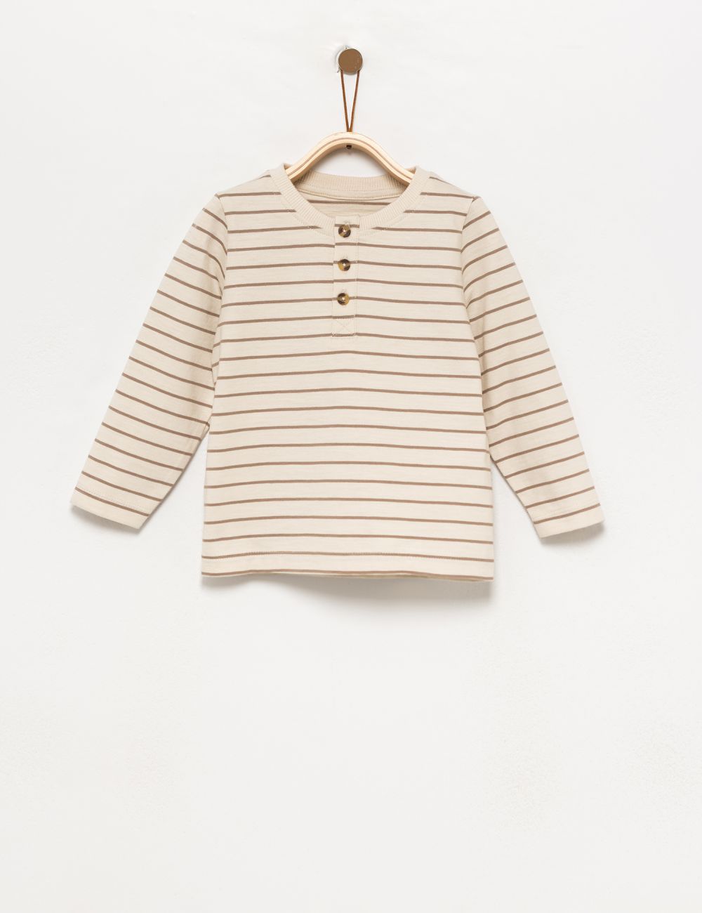 טי-שירט כפתורים ארוכה