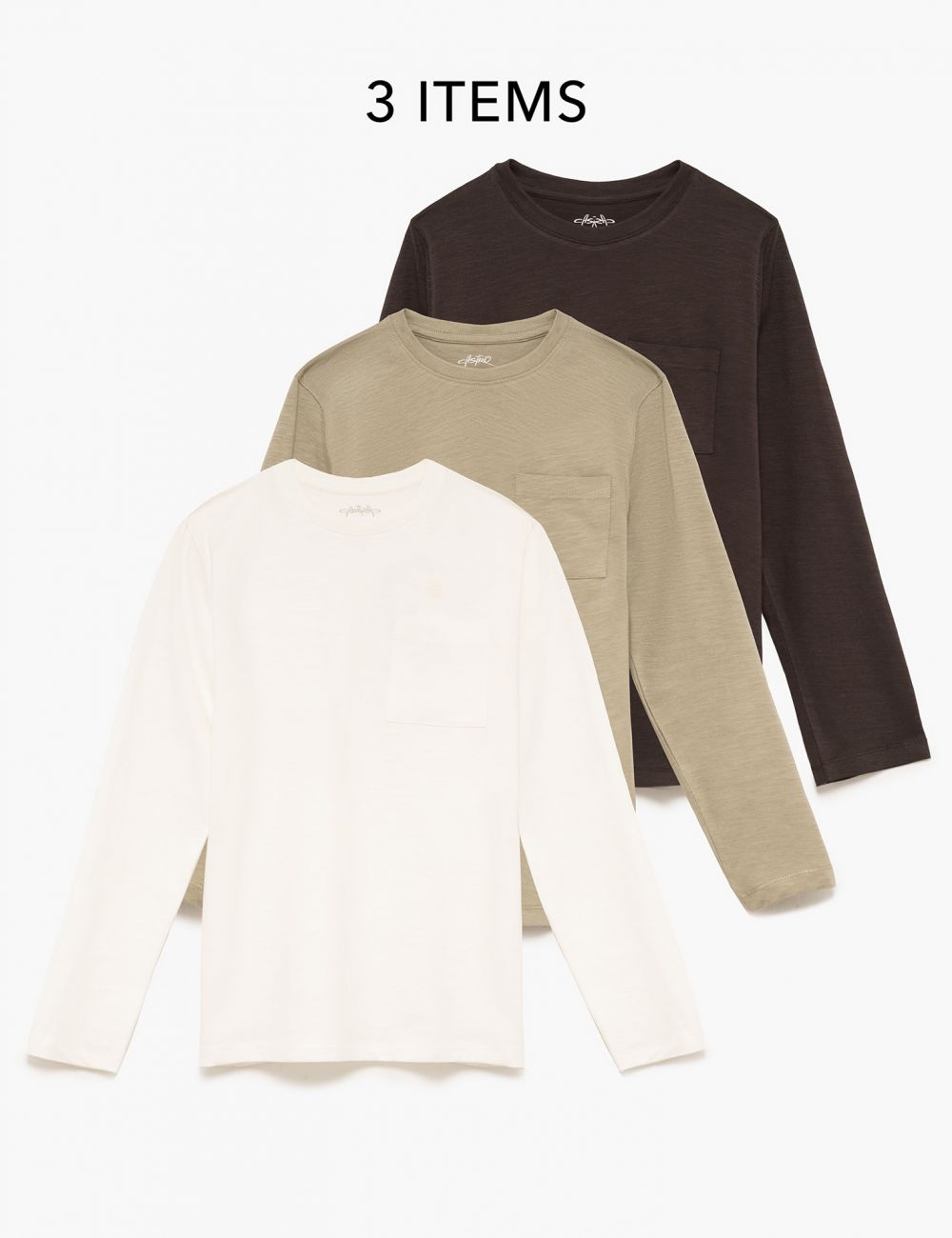 מארז חולצות עם כיס 4Y-12Y