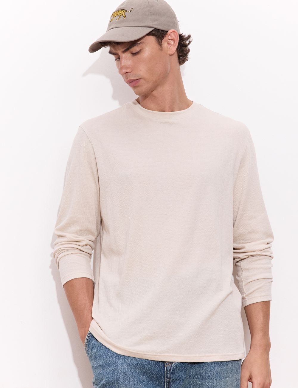 טי-שירט טקסטורה ארוכה