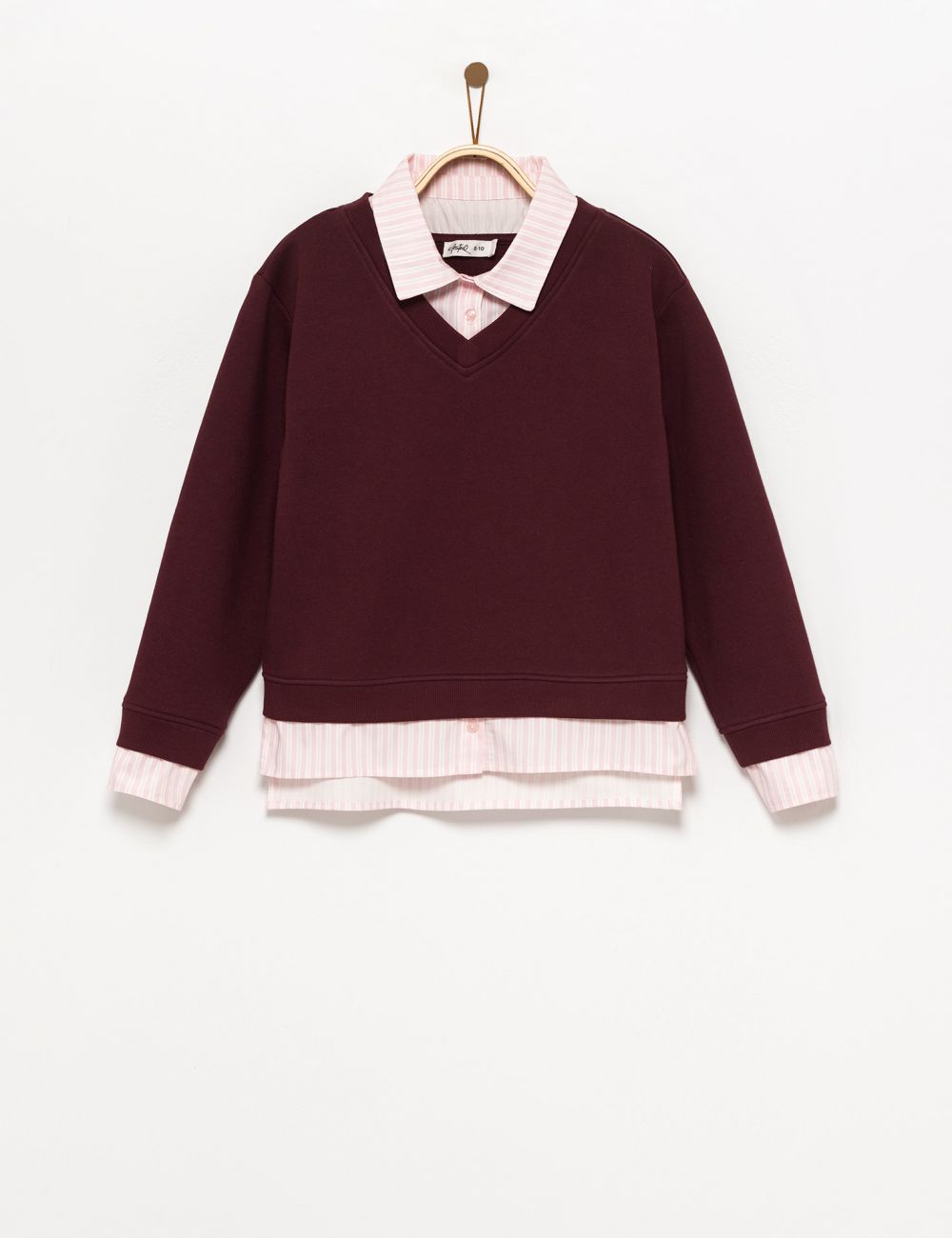 טי פוטר עם שילוב פופלין