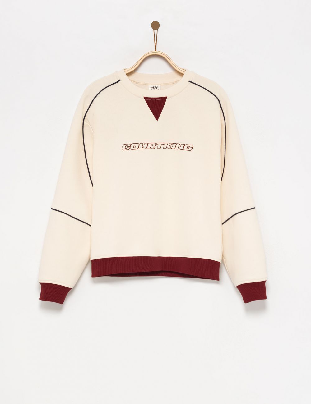 סווטשירט עם צווארון פולו