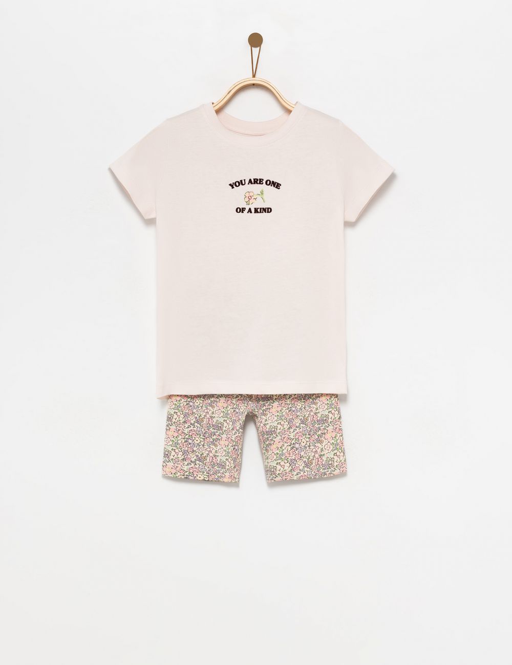 חליפת טקסט פרחים 4Y-10Y