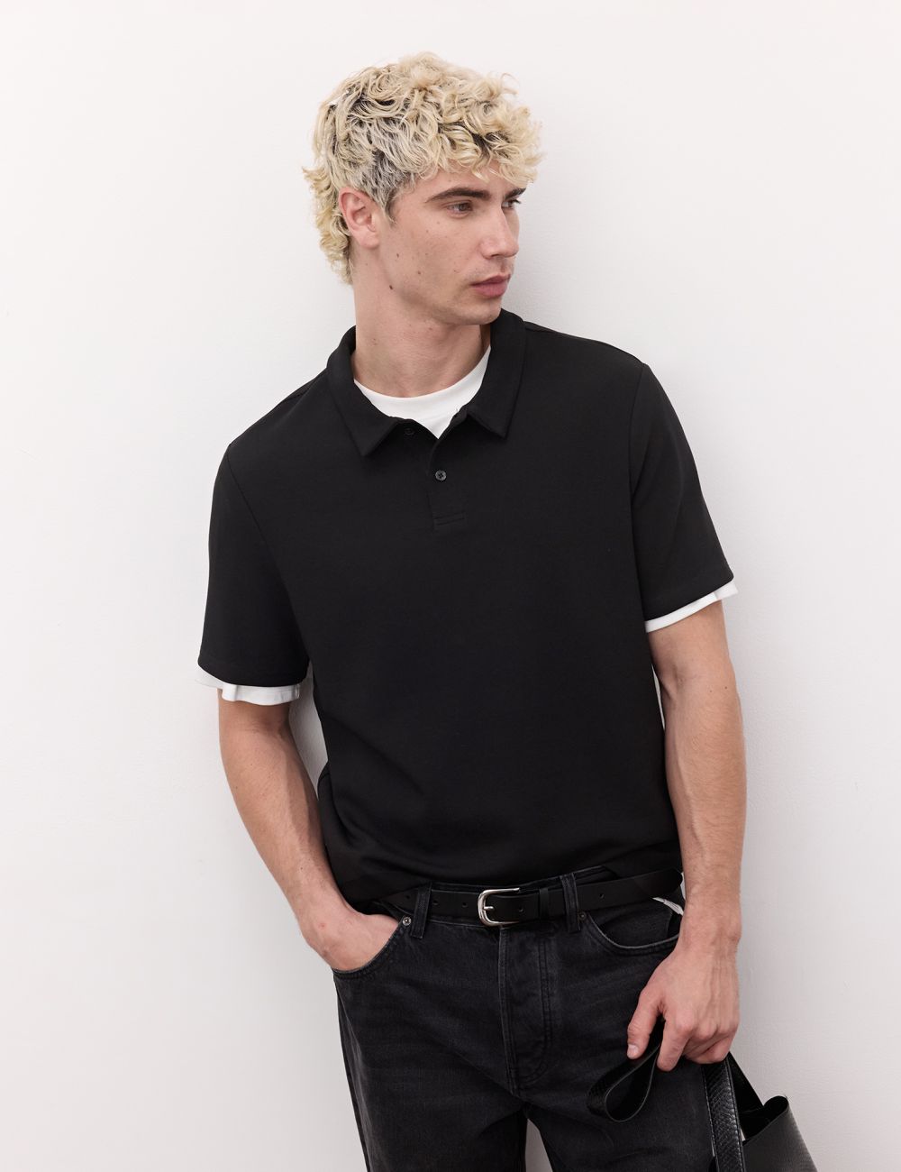 חולצת פולו טקסטורה