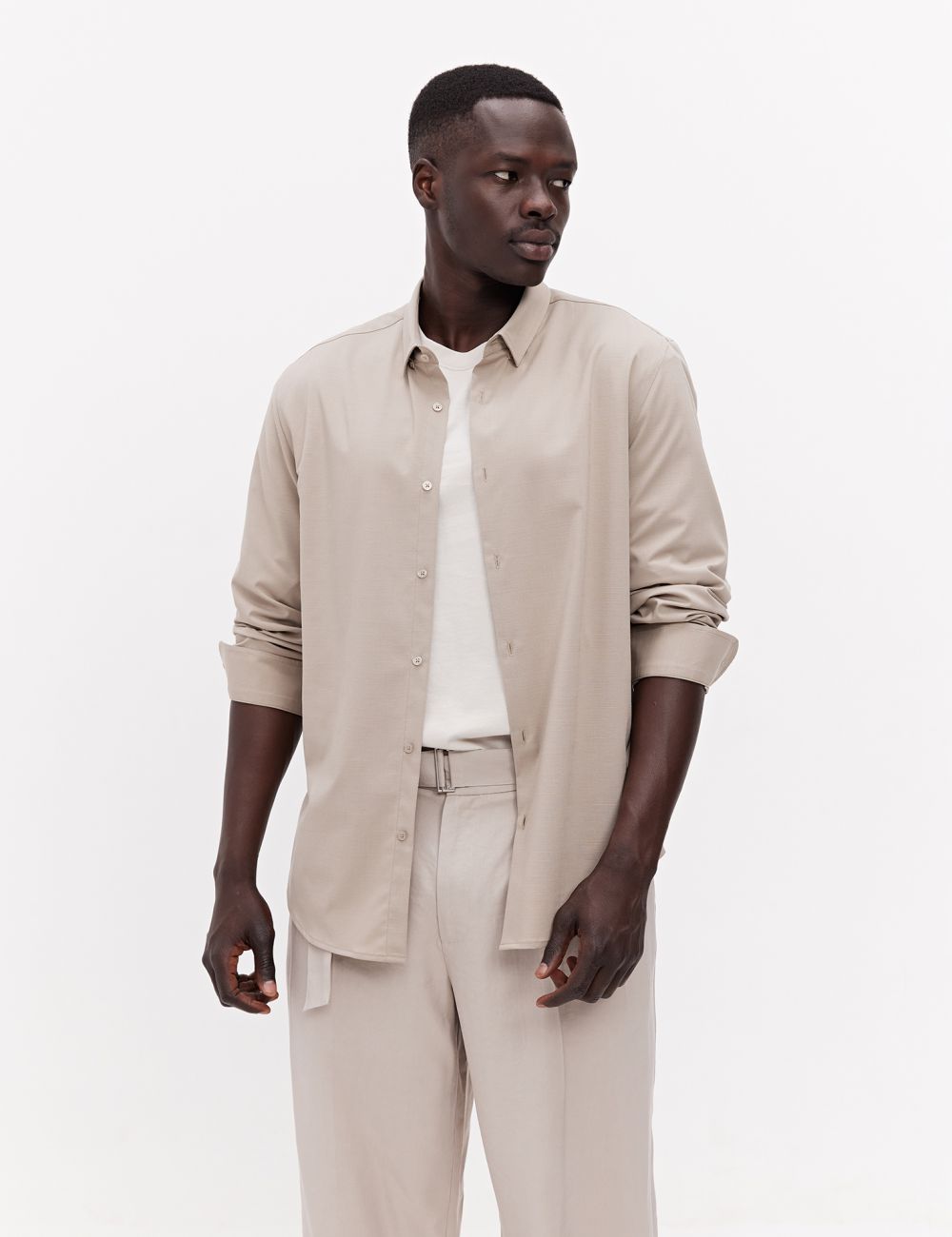 חולצה מכופתרת עם טקסטורה