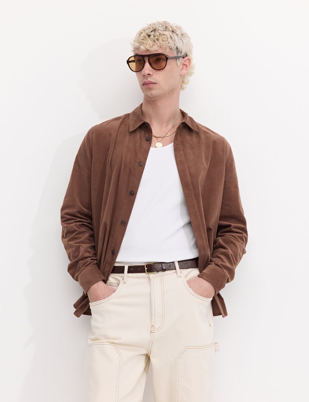 חולצת קורדורוי מכופתרת