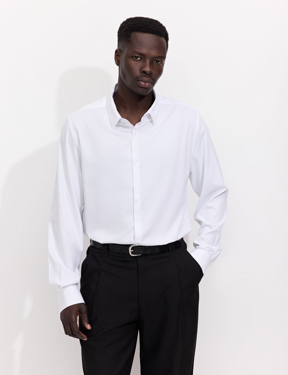 חולצה מכופתרת שרוול ארוך