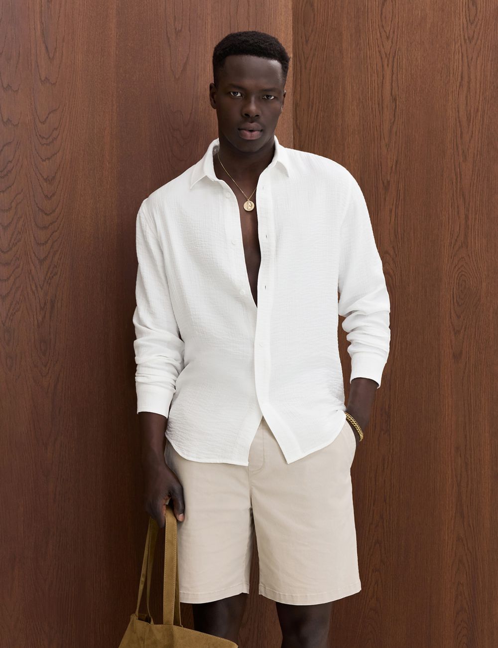 חולצה מכופתרת בד מוסלין