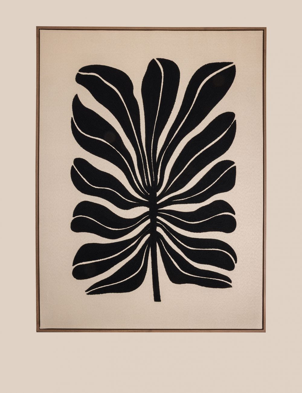 תמונה עלה שחור 60X80CM