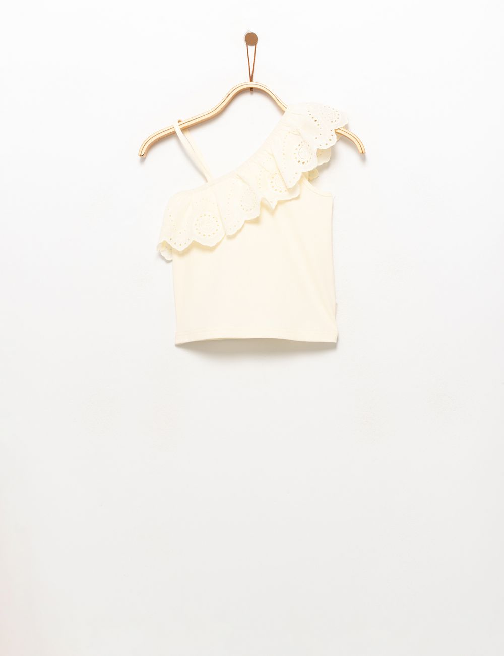 גופייה אסימטרית עם מלמלה