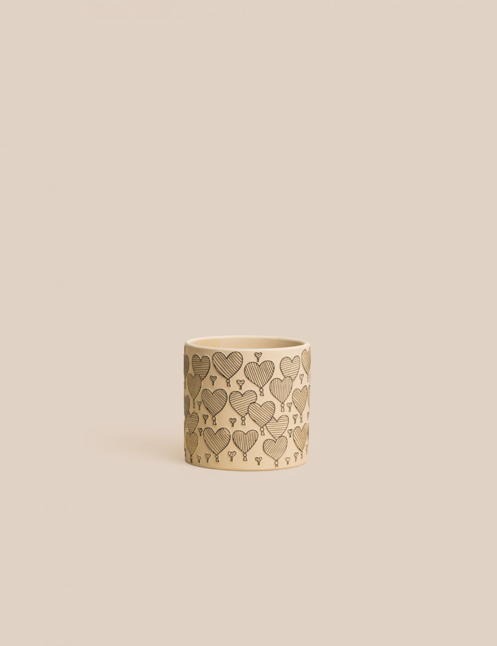 כלי לעציץ לבבות 13.5CM