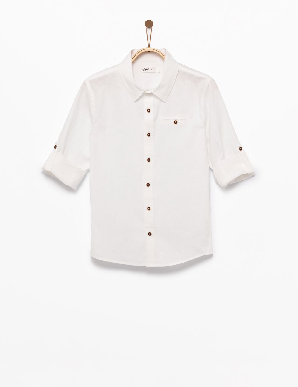 חולצת פשתן מכופתרת