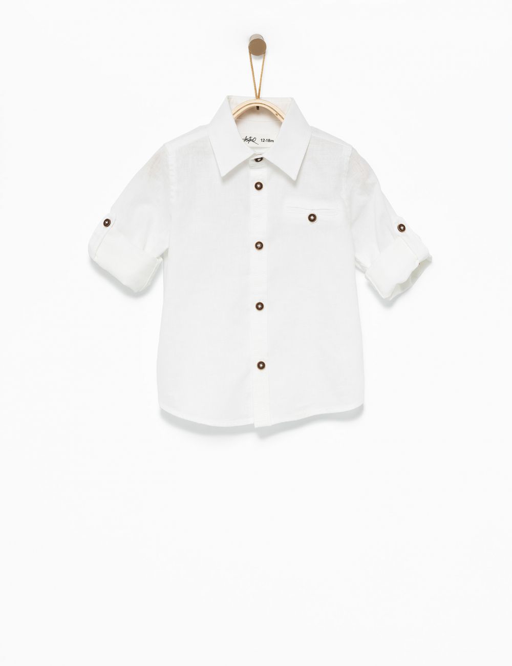 חולצת פשתן מכופתרת