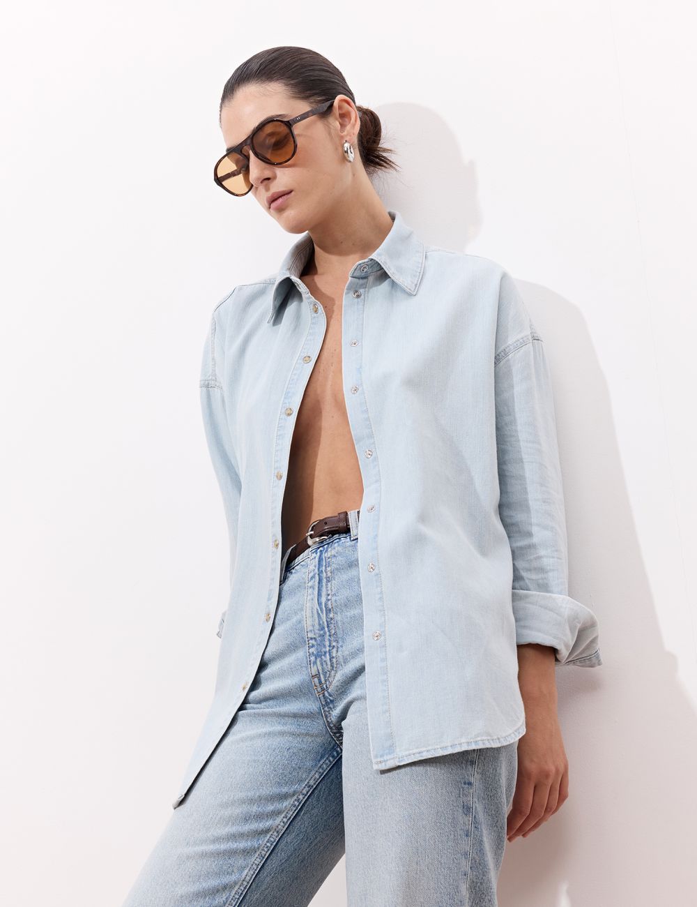 חולצת ג׳ינס אוברסייז