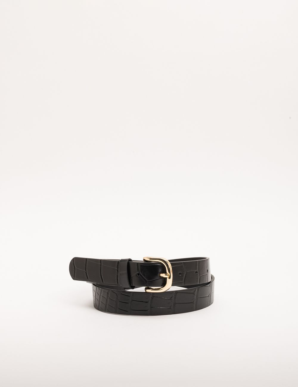 חגורת עור קרוקו
