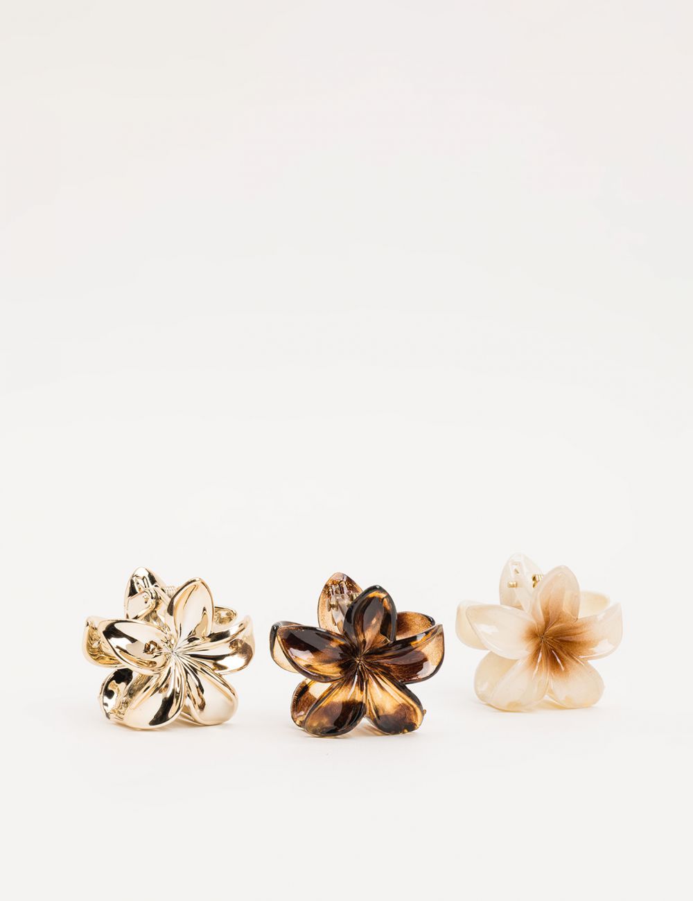 סט שלישיית קליפסי פרח