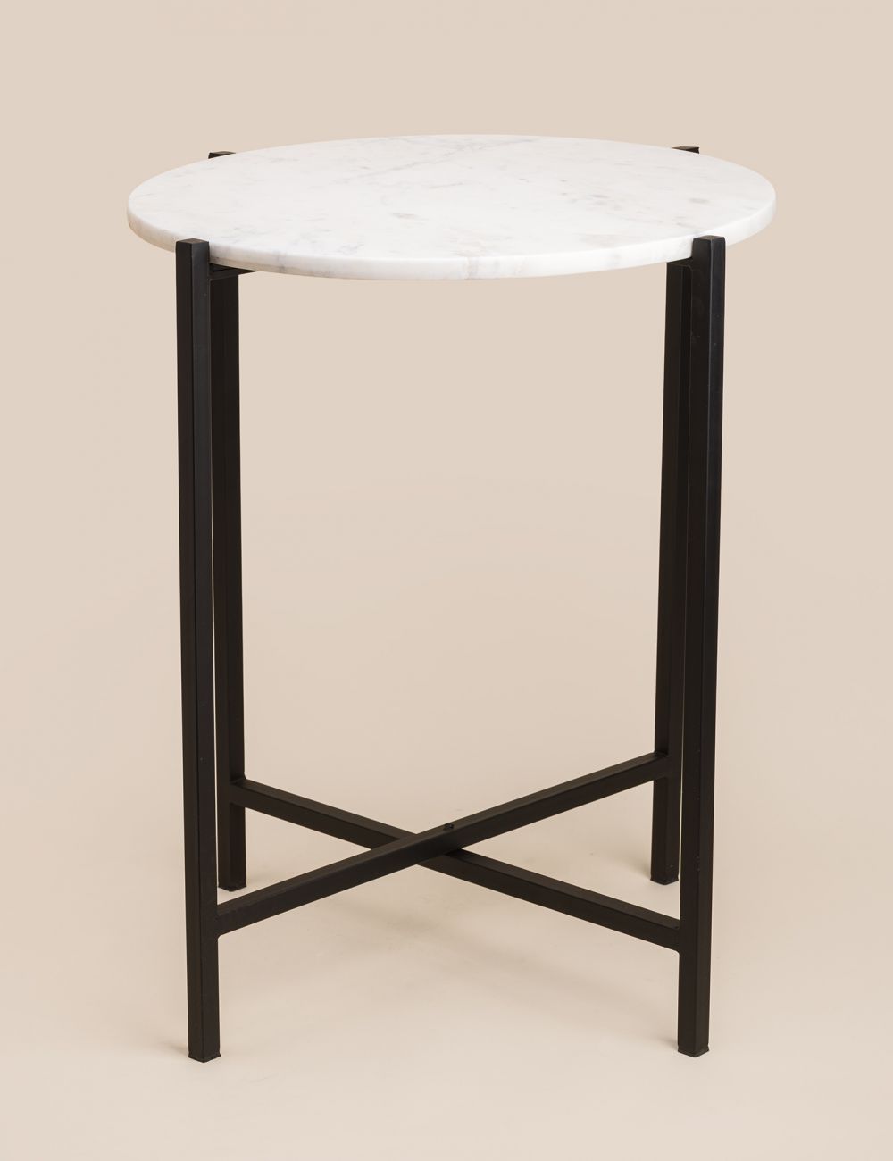 שולחן צד שיש עגול