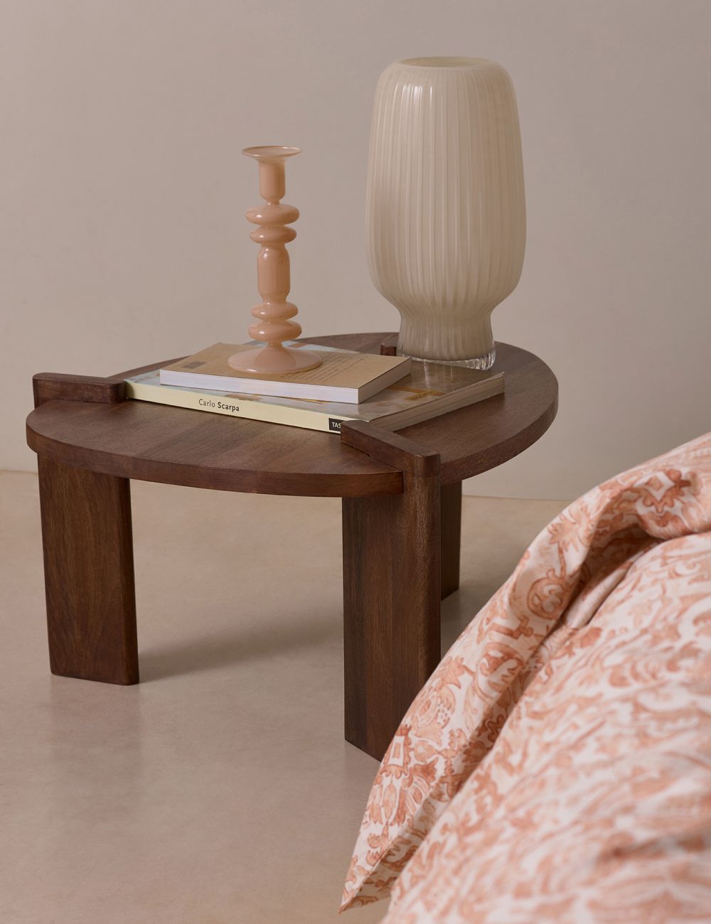 שולחן קפה עץ מנגו 65*53*10 ס”מ