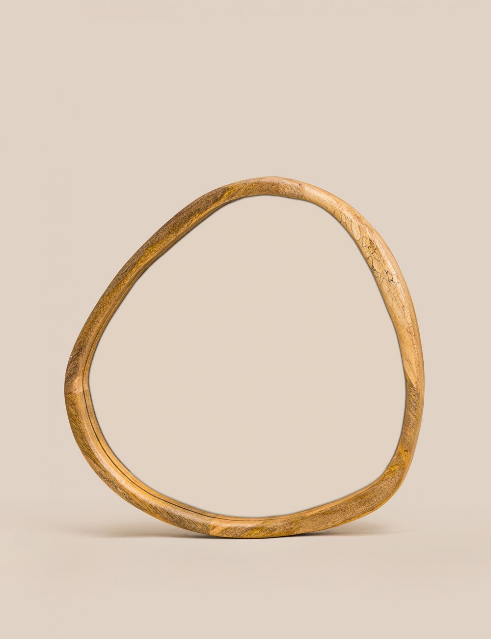 מראת עץ אמורפית 43*44 סמ