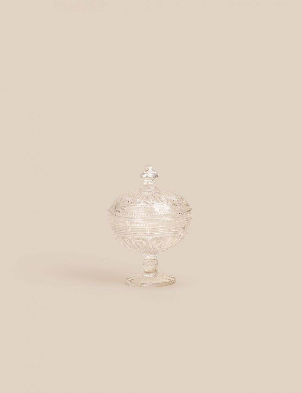 כלי זכוכית עם מכסה על רגל 11X15.7CM