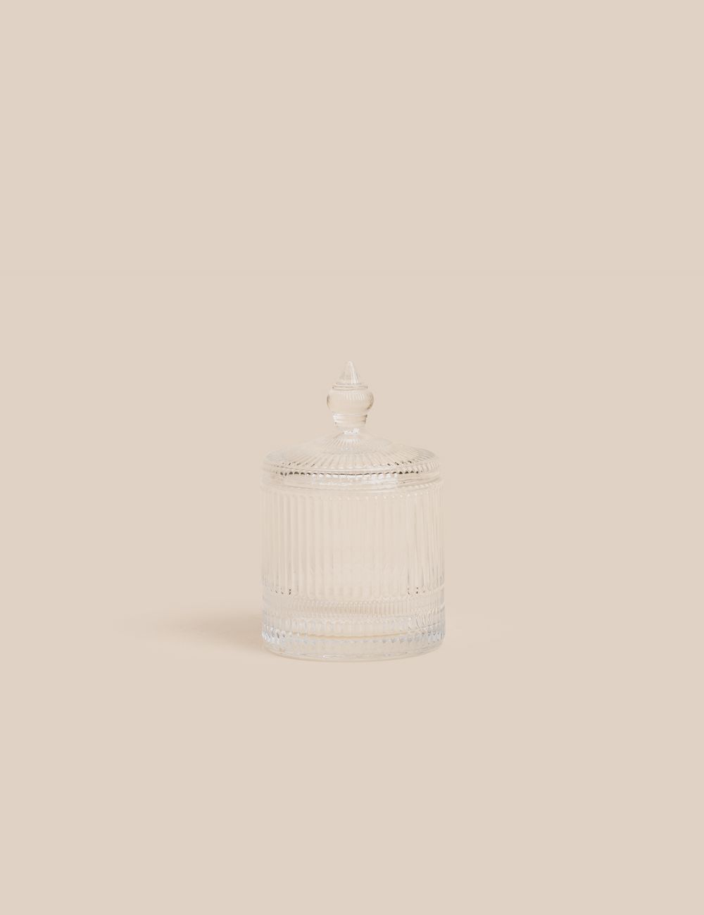 כלי עם מכסה זכוכית דקורטיבי