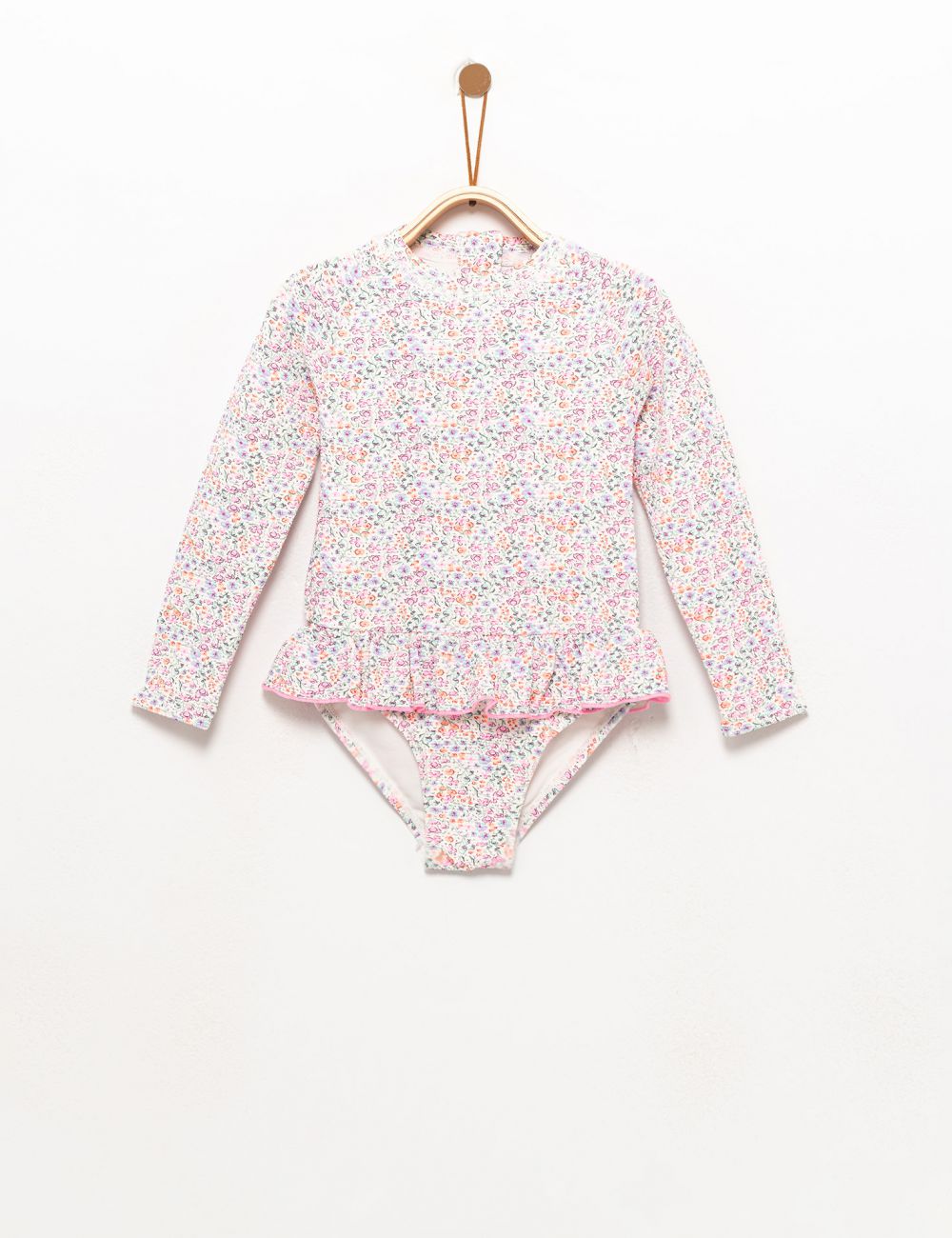 בגד ים מודפס שרוול ארוך