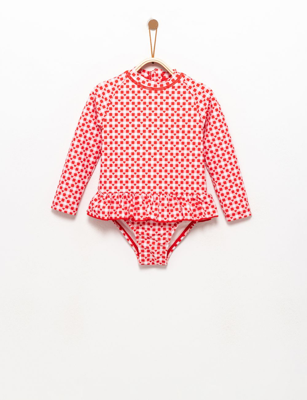 בגד ים מודפס שרוול ארוך