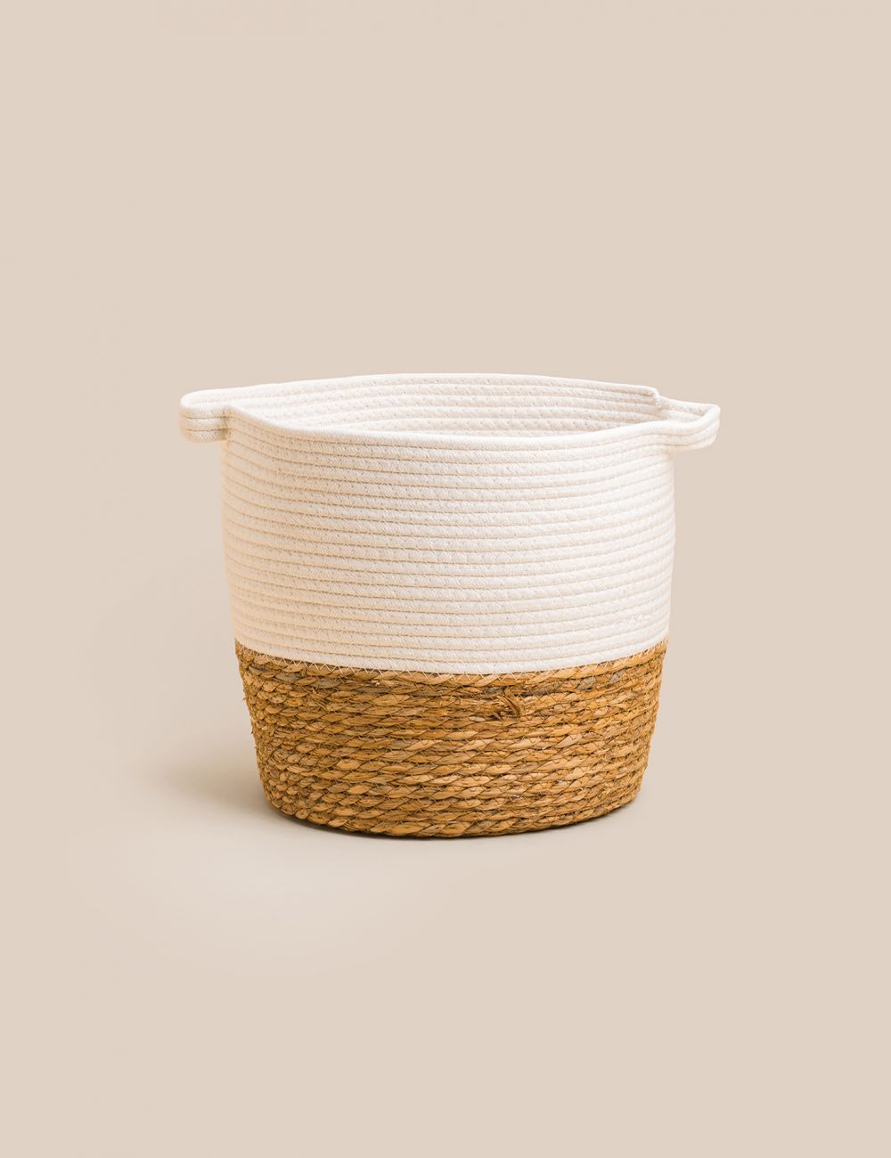 סל כותנה וקש 35X28CM